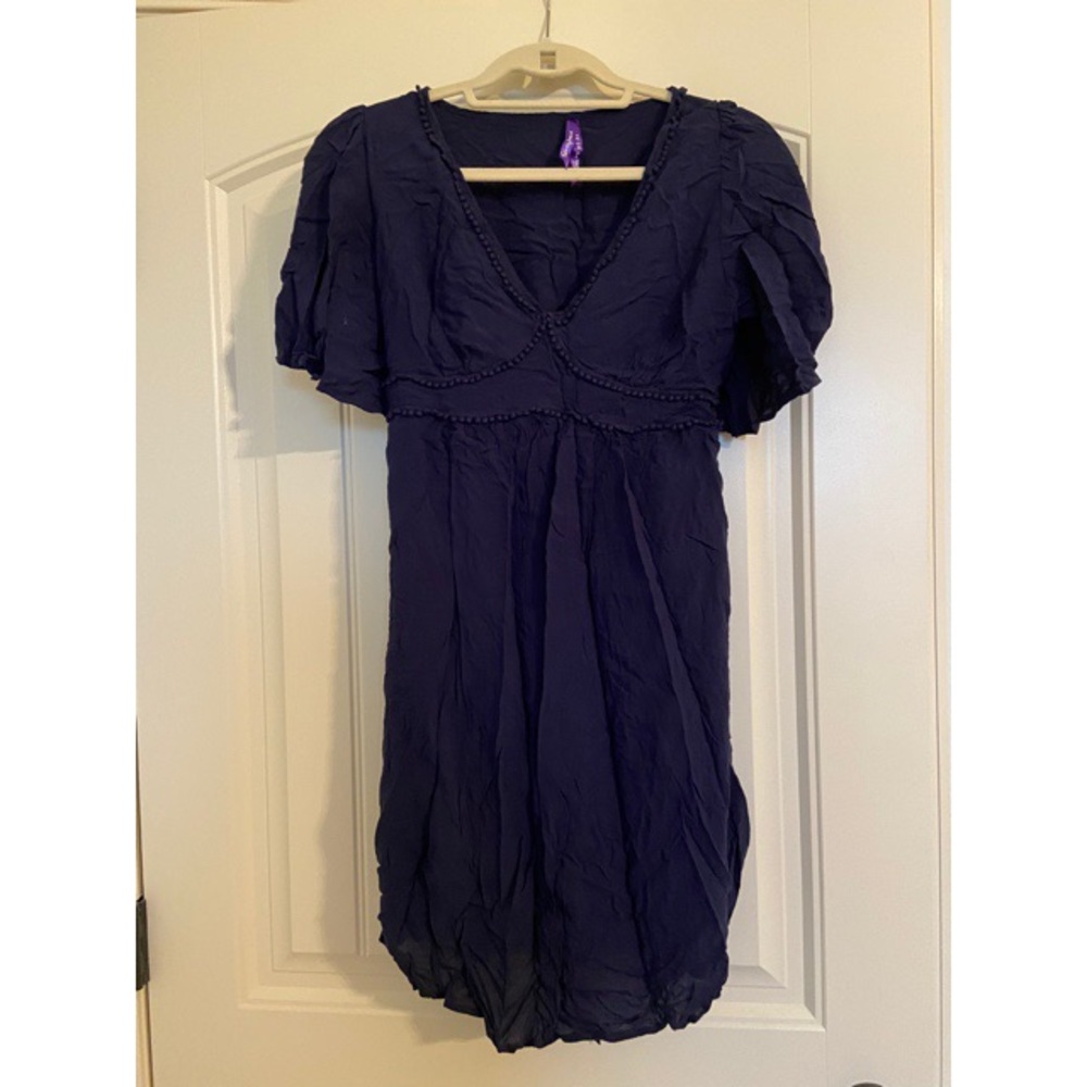 Seraphine Navy Blue Maternity Dress